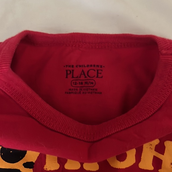 12 to 8 month old the children’s Place long sleeve red T-shirt - Picture 4 of 4